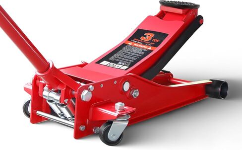Magshion 4 Ton Low Profile Hydraulic Floor Jack, Heavy-Duty Steel Trolley Jack with Dual Piston Pump, Safety Valve, and Rubber Saddle Pad for Car, SUV, and Truck Maintenance, Blue in Kuwait