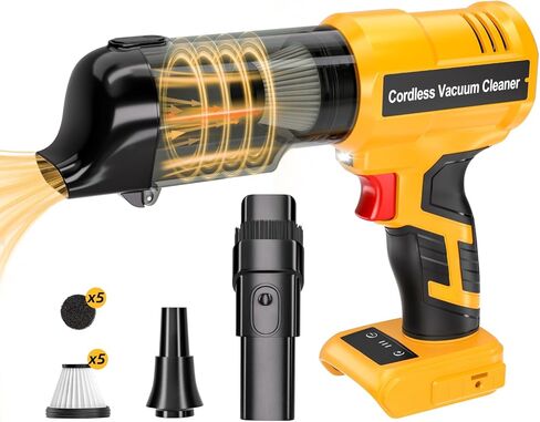 Cordless Handheld Vacuum Cleaner for Dewalt 20V Battery: 3-Speed Modes Portable Vacuum with 20kPa 105AW Powerful Suction for Car, Pet Hair, Home Cleaning (Tool Only) in Kuwait