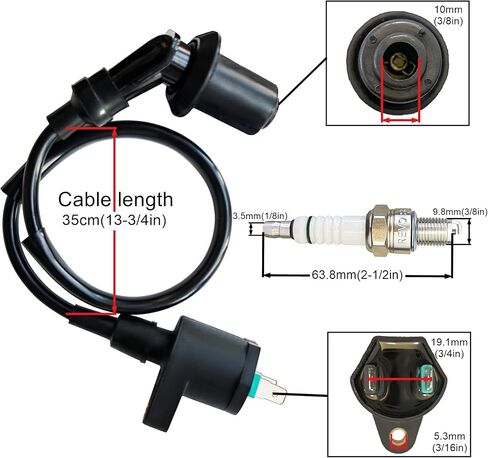 Strongthium GY6 Racing Ignition Coil + A7RTC Spark Plug for SSR 125 50cc 110cc 125cc 150cc Moped Scooter ATV Go Kart Pit Dirt Bike Motorcycle Performance Parts in Kuwait