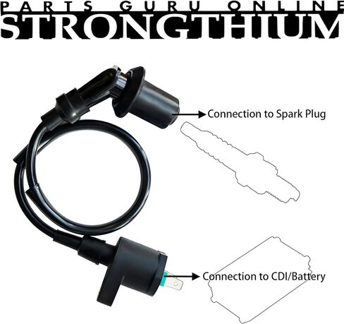 Strongthium GY6 Racing Ignition Coil + A7RTC Spark Plug for SSR 125 50cc 110cc 125cc 150cc Moped Scooter ATV Go Kart Pit Dirt Bike Motorcycle Performance Parts in Kuwait