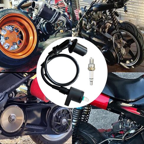 Strongthium GY6 Racing Ignition Coil + A7RTC Spark Plug for SSR 125 50cc 110cc 125cc 150cc Moped Scooter ATV Go Kart Pit Dirt Bike Motorcycle Performance Parts in Kuwait