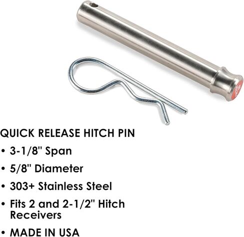 Factor 55 Shackle Mount Receiver HitchLink 2.0 Rated 9,500 lbs, Red, Bundle with a Factor 55 Quick Release Hitch Pin and Keychain in Kuwait