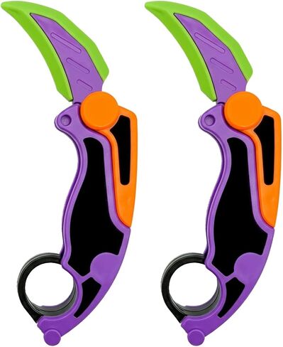سكين Dreamplay Fidget Gravity Karambit، قطعتين من ألعاب الجاذبية المطبوعة ثلاثية الأبعاد سكين مزيف مثالي لتخفيف التوتر والقلق والتوحد وإضافة in Kuwait