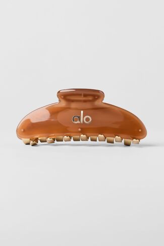 Alo Yoga Acrylic Illusion Claw Clip - Sun Kissed Brown/Brushed Gold - Sun Kissed Brown/Brushed Gold / One Size in Kuwait