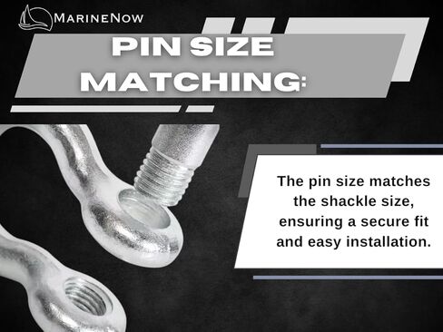 MarineNow US Type 316 Stainless Steel Bow Shackle with Over Size Screw Pin for Anchor, Towing, Off Road Recovery (0.375" 3/8 with 7/16" Pin 1.1T WLL, 10-Pack) in Kuwait