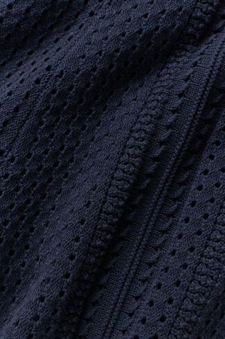 Alo Yoga Coastline Knit Short Sleeve Polo - Navy in Kuwait