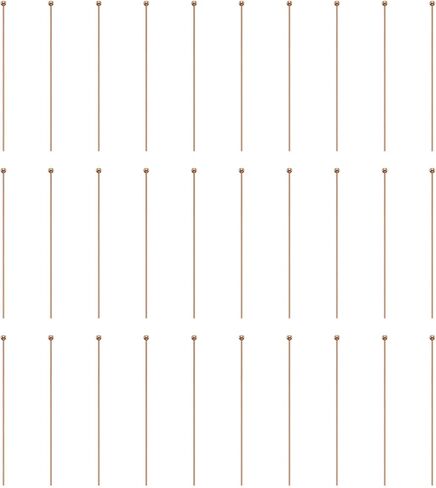 HARFINGTON 100pcs Ball Head Pins 1.97" 50mm Round Head Pins for Earring Pendant Necklace Bracelet Charm Jewelry Making Findings DIY Craft, Rose Gold in Kuwait