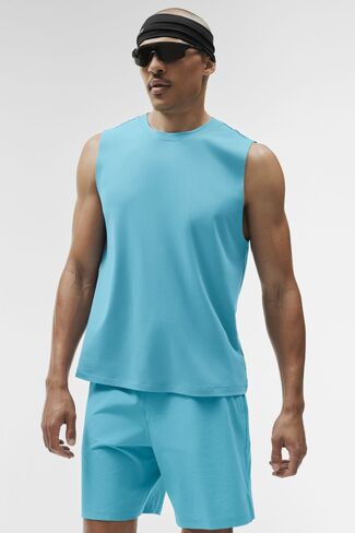 Alo Yoga Conquer Muscle Tank - Blue Breeze in Kuwait