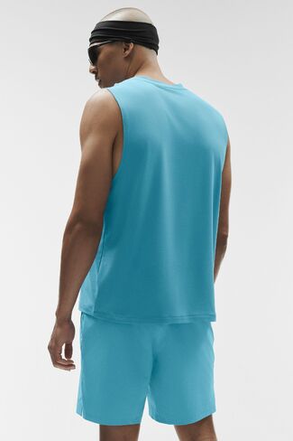 Alo Yoga Conquer Muscle Tank - Blue Breeze in Kuwait