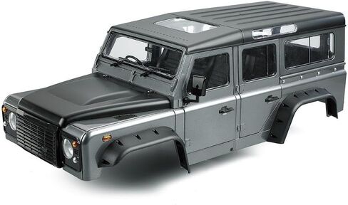 طقم هيكل السيارة الصلب 1/10 RC - قاعدة عجلات 313 مم D110 Land Rover Defender Body لسيارة محورية SCX10 90046 TRX4 CC01 Capra RC Crawler Car (313 مم أبيض) in Kuwait