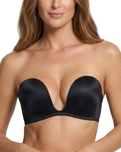 DotVol Women's Multiway Deep U Plunge Padded Push Up Convertible Bra in Saudi Arabia