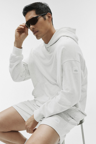 Alo Yoga Double Take Hoodie - White Heather in Kuwait