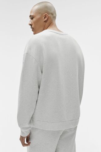 Alo Yoga Chill Crew Neck Pullover - White Heather in Kuwait