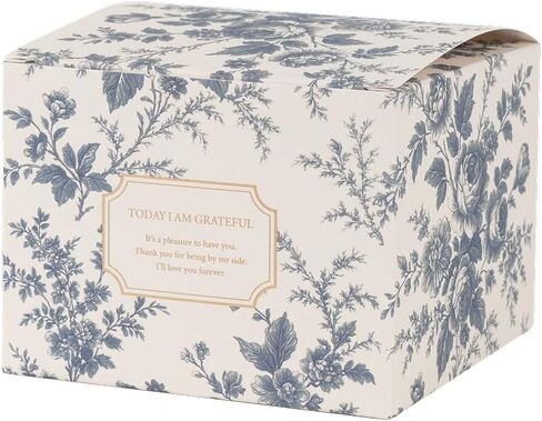 MUNID Rose-Pattern Cube Gift Box, 5 pieces, 3 options, 4.13 x 4.13 x 3.14 inches (L x W x H) (BLUE) in Kuwait