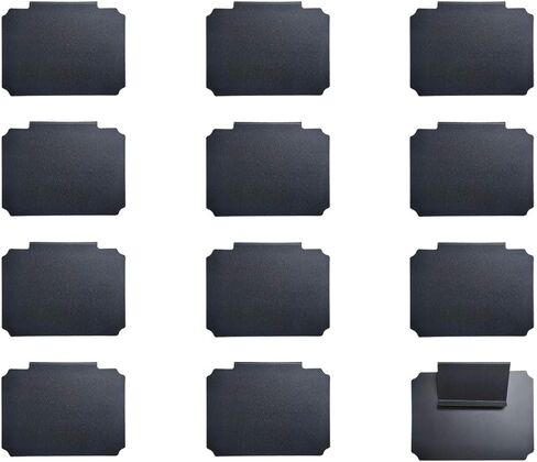 12 pcs Removable Bin Labels Clip, Basket Labels Clips On Set, Plastic Basket Bin Label Clip on, Kitchen Clips Label Holder for Basket Pantry Organization Box (Black) in Kuwait