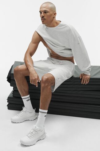 Alo Yoga Chill Short - White Heather in Kuwait