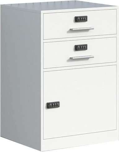 3 Tier Under Desk Filing Cabinet with Digital Lock Office Printer Stand File Cabinet for Printing Paper Pens Books Snacks Stylish and Compact Storage Solution (39 * 44 * 65cm) in Kuwait