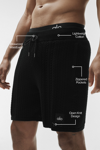 Alo Yoga 7" Coastline Knit Short - Black in Kuwait