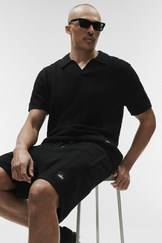 Alo Yoga 7" Coastline Knit Short - Black in Kuwait