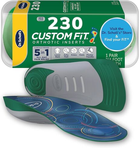Dr. Scholl’s® Custom Fit® Orthotics 3/4 Length Inserts, CF 230, Customized for Your Foot & Arch, Immediate All-Day Pain Relief, Lower Back, Knee, Plantar Fascia, Heel, Insoles Fit Men & Womens Shoes in Saudi Arabia