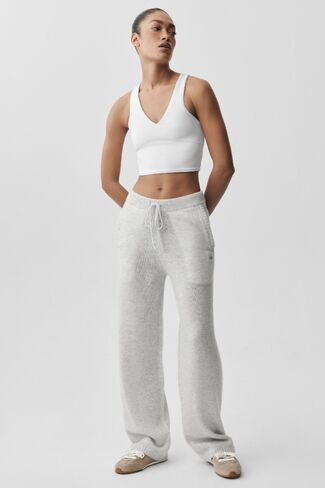 بنطلون رياضي من Alo Yoga صوف كشمير New Class - أبيض هيذر in Kuwait