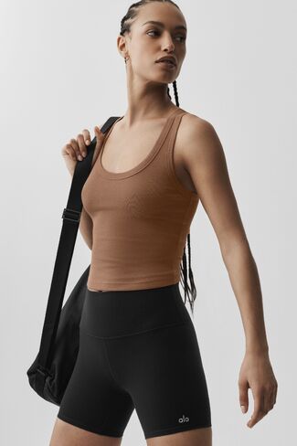Alo Yoga Timeless Tank - Sun Kissed Brown in Kuwait