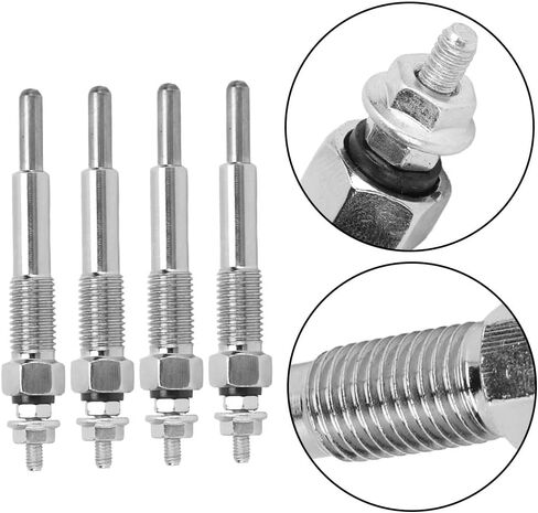 Car Diesel Engine Glow Plug Set Glow Plugs Heater Metal Compatible with Isuzu NPR 4BD2 3.9L Diesel 1992-1998 8-97028-369-0 Y-718RS 203-IS4BD2 in Kuwait