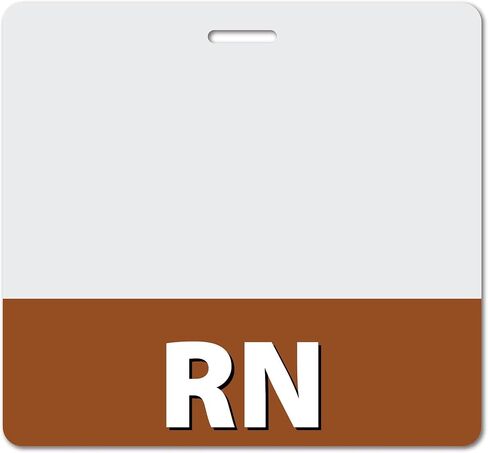 RN Heavy Duty Horizontal Dark Green (1 Pack) - Spill & Tear Proof Cards - 2 Sided USA Printed Quick Role Identifier ID Tag Backer by BadgeZoo in Kuwait