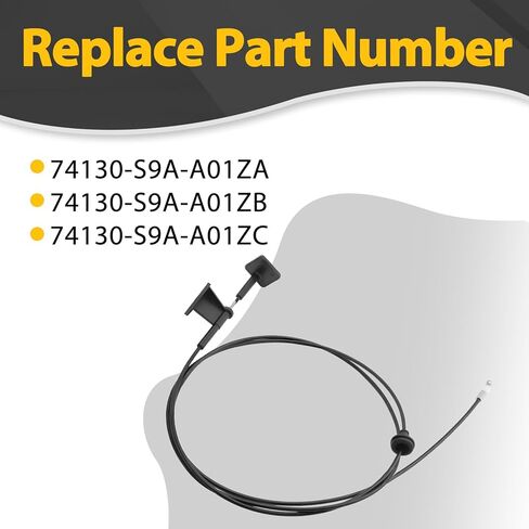 كابل سحب مزلاج غطاء المحرك مع مقبض يناسب Honda CR-V 2002-2006 - استبدل OE 74130-S9A-A01ZA، 74130-S9A-A01ZC، 74130-S9A-A01ZB in Kuwait