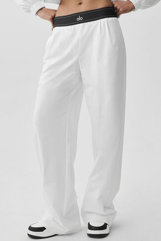 Alo Yoga Suit Up Trouser (Long) - White/Black in Kuwait