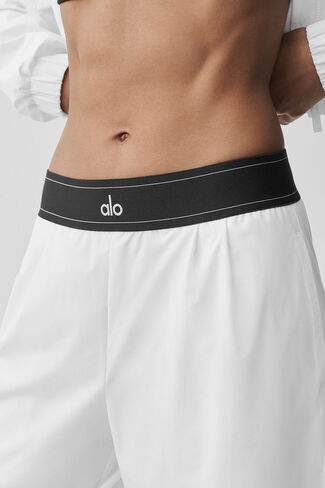 Alo Yoga Suit Up Trouser (Long) - White/Black in Kuwait