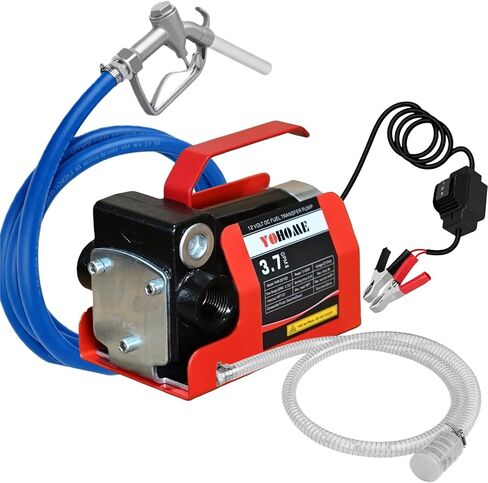 12V 15 GPM Fuel Transfer Pump With Discharge Hose & Manual Nozzle, Gasoline, Diesel, Kerosene & Biodiesel in Saudi Arabia
