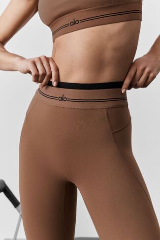 Alo Yoga Airbrush High-Waist 7/8 Better Together Legging - Sun Kissed Brown/Black in Kuwait