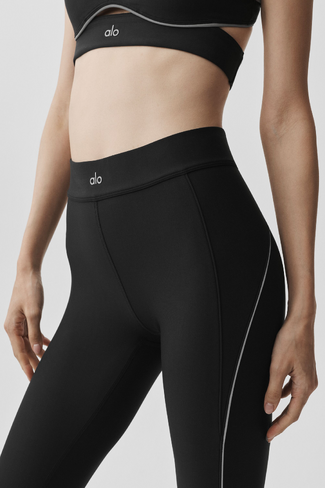 Alo Yoga Airlift High-Waist 7/8 Speedwork Legging - Black in Kuwait