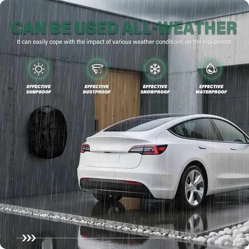 غطاء شاحن السيارة الكهربائية. غطاء محطة شحن عالمية EV، مقاوم للماء والرياح مع أشرطة بإبزيم مزدوج، أغطية مقاومة للأشعة فوق البنفسجية لجميع الأحوال الجوية لمحطات الشحن الخارجية. (20 بوصة طول × 6 بوصة عرض × 20 بوصة ارتفاع) in Kuwait