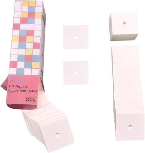300pcs 2 Inch Square Paper Piecing Templates for Quilting DIY Patchwork Sewing Crafts in Kuwait