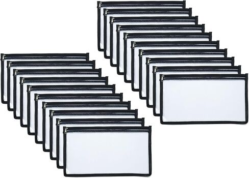 Clear Cash Envelopes 6’’ x 11’’ Money Pouch Bank Deposit Bag Check Wallet 10 Pack Zipper Closure in Kuwait