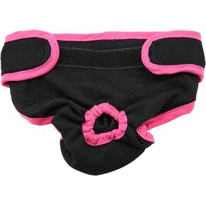 Dog Sanitary Pant,Breathable Cotton Washable Female Dog Diaper Dog Suspender Nappy Menstrual Underwear Pants for Girl Female Dog Menstruation and Avoid Harassment (M)