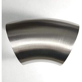 2.75" Stainless 45° Mandrel Bend Elbow - 1D Tight Radius - 16GA/.065" Wall - No Leg - SS304 - Stainless Bros