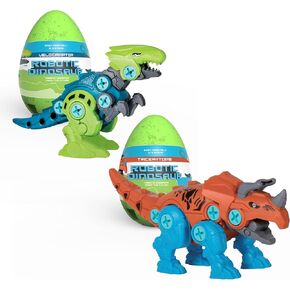 Kids Robot Dinosaur Toy Eggs, T-Rex Centrosaurus Robot Dino Packs, Large Dinosaur Building Robot Dino Toy for Kids, Perfect for Kids Gifts and Party