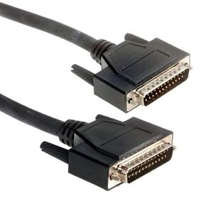 Amphenol CS-DSLSZH25MM-002.5 25-Pin DB25 LSZH D-Sub Cable, Low Smoke, Male/Male, 2.5', Black