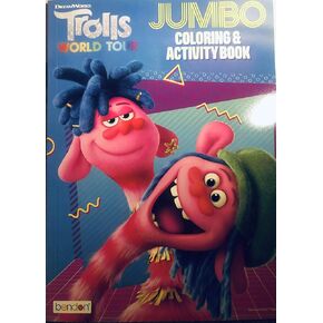 World Tour Giant Coloring and Activity Book for Kids - DreamWorks Trolls World Tour Jumbo Educational Art Coloring and Activity Workbook for Boys and Girls with 80 Pages of Fun Activities