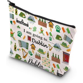 WSNANG Dublin Ireland Trip Travel Tote Bag Dublin Skyline Shopping Bag Dublin Trip Travel Pouch Bag Dublin Travel Souvenir Gift (Dublin TB)