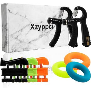 Grip Strength Trainer Kit (8 Pack),Hand Grip Strengthener, Adjustable Resistance Hand Gripper,Finger Exerciser,Forearm Workout for Muscle Building