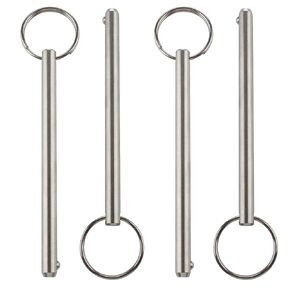 4 Pcs Quick Release Pin, Diameter 5/16"(8mm), Overall Length 4.72"(120mm), Usable Length 4.13"(105mm), Full 316 Stainless Steel, Bimini Top Pin, Marine Hardware