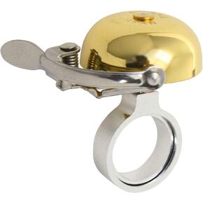Crane Bike Bell, Suzu Mini Bicycle Bell, Mounts to Headset Spacer Column, Made in Japan for City Bikes, Road Bikes or MTB