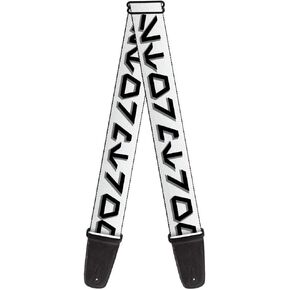 Buckle-Down Guitar Strap - Star Wars Aurebesh STORMTROOPER White/Gray/Black - 2" Wide - 29-54" Length