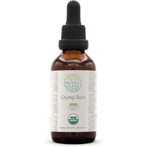 Cramp Bark B120 Alcohol-Free Herbal Extract Tincture, Concentrated Liquid Drops Natural Cramp Bark (Viburnum Opulus) Dried Bark (4 fl oz)