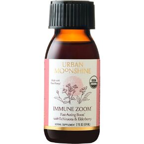 Urban Moonshine Immune Zoom - Stimulates Immune System* - Fast-Acting Immune Booster* with Echinacea, Elderberry & Raw Honey - Immune Support Supplement - Gluten Free Herbal Supplement* - 2 Fl Oz