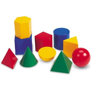 Learning Resources Large Geometric Shapes, 10 Pieces , 3"